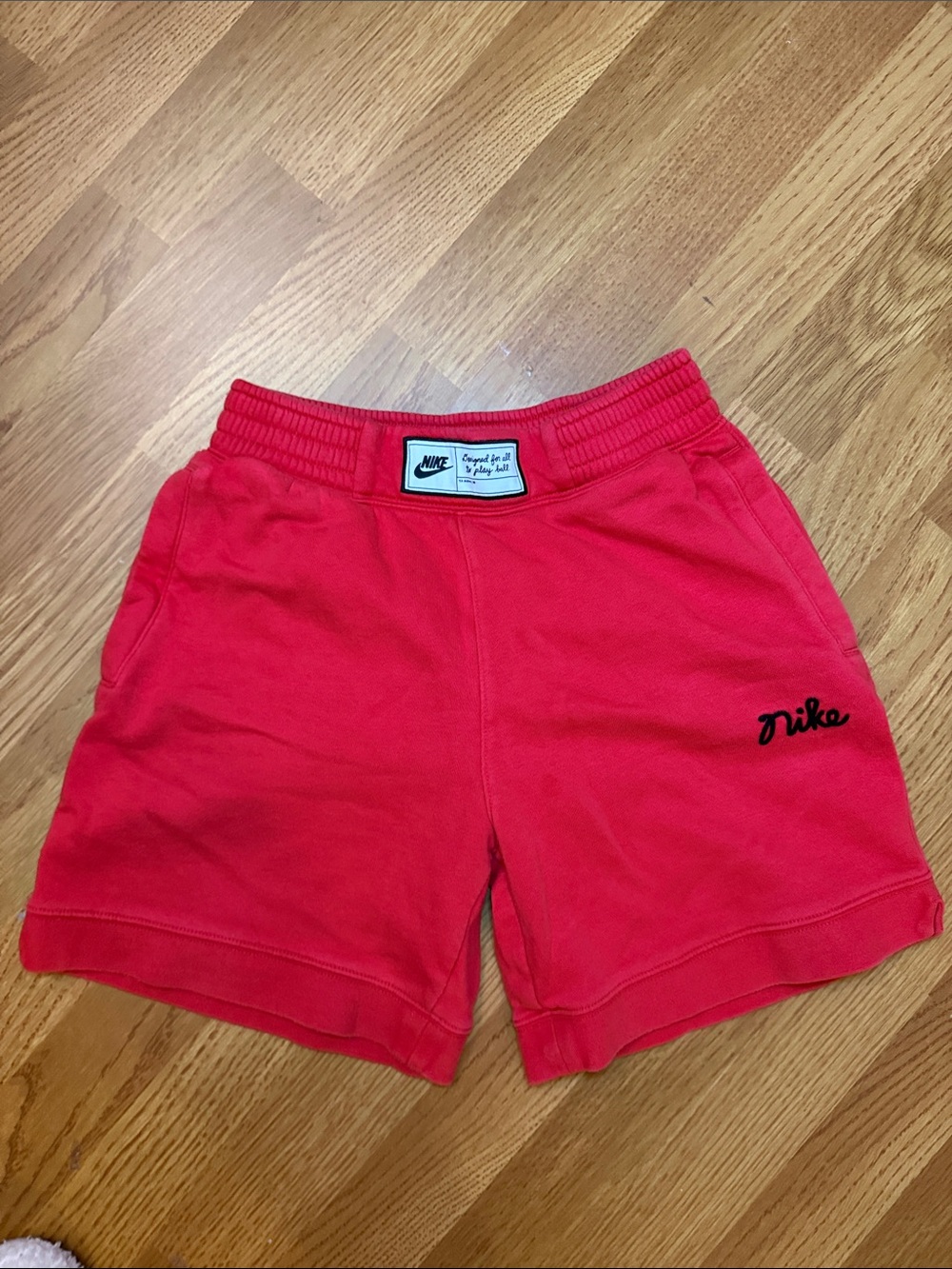 Nike Kids Bright Red Fleece Shorts